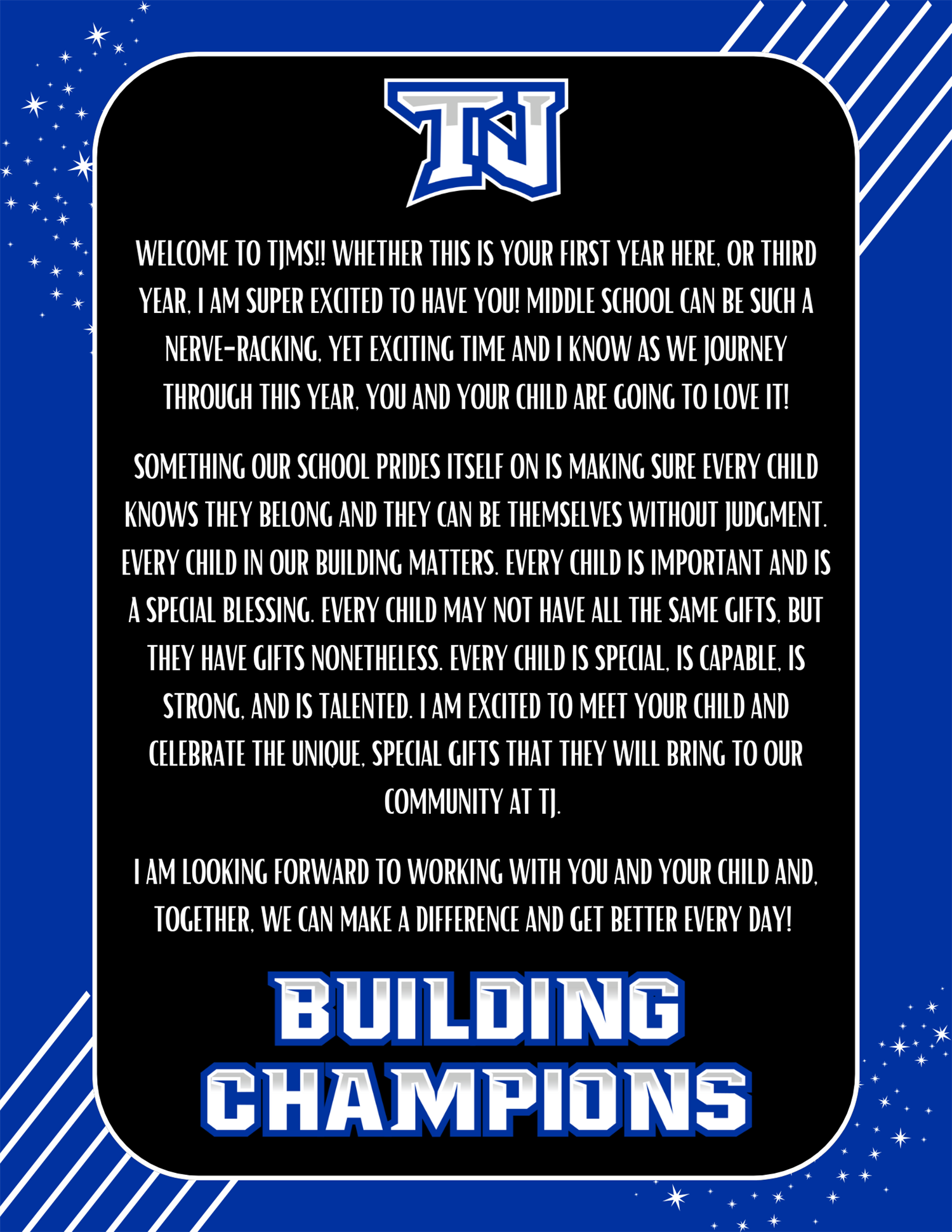 Welcome Letter